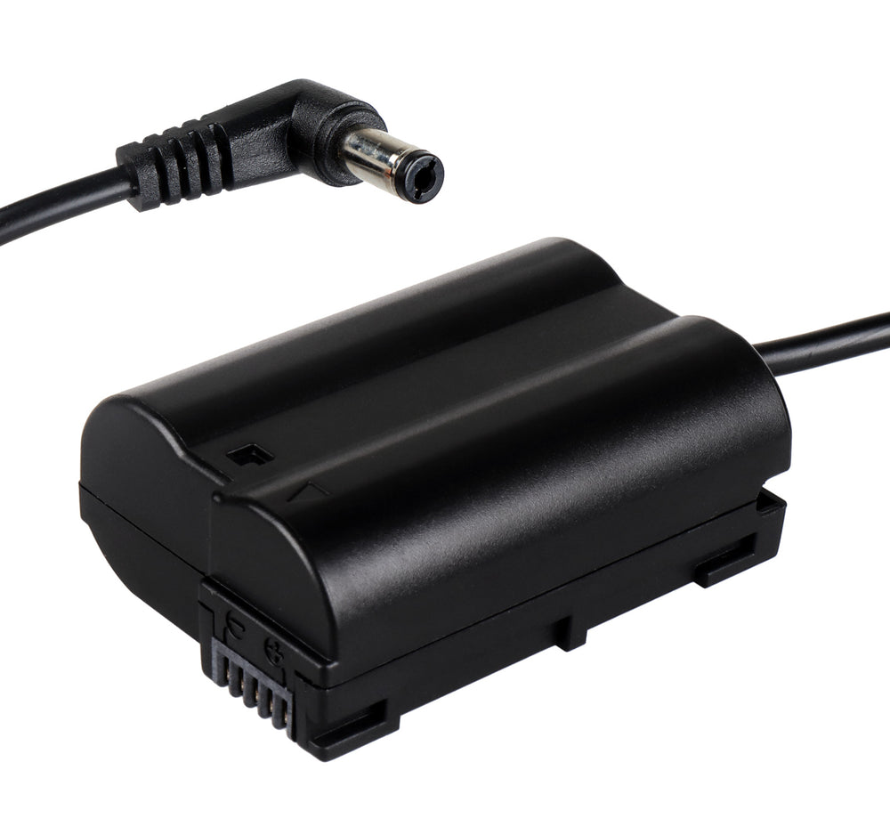 DC-Coupler für Nikon Kameras mit EN-EL15 Akku-Dummy für permanente Stromversorgung über z.B. V-Mount Akku