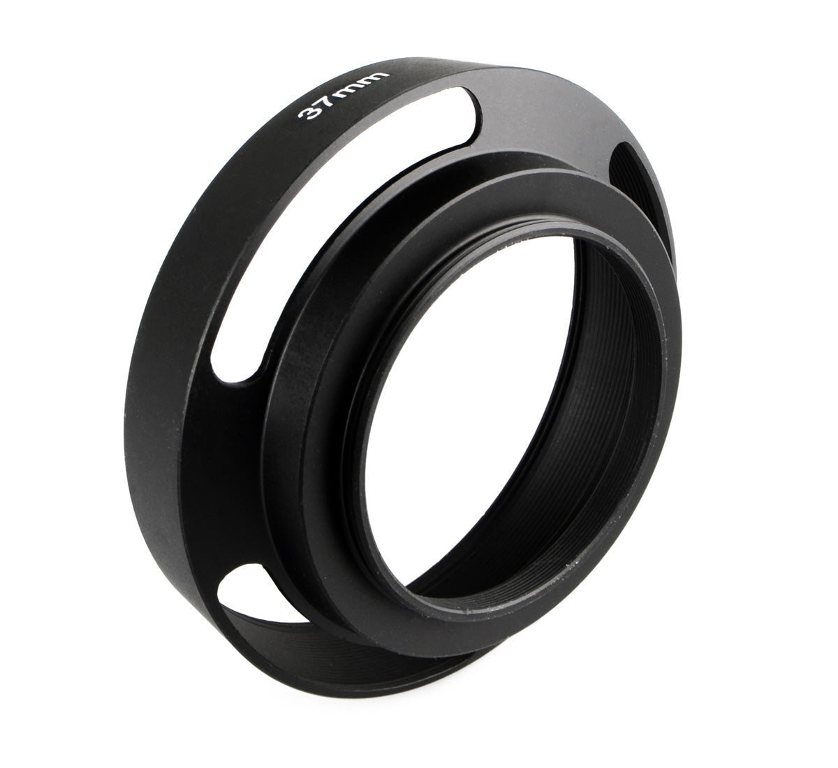 Metall Gegenlichtblende Schwarz – Hohlprofil Design – Schraubmontage