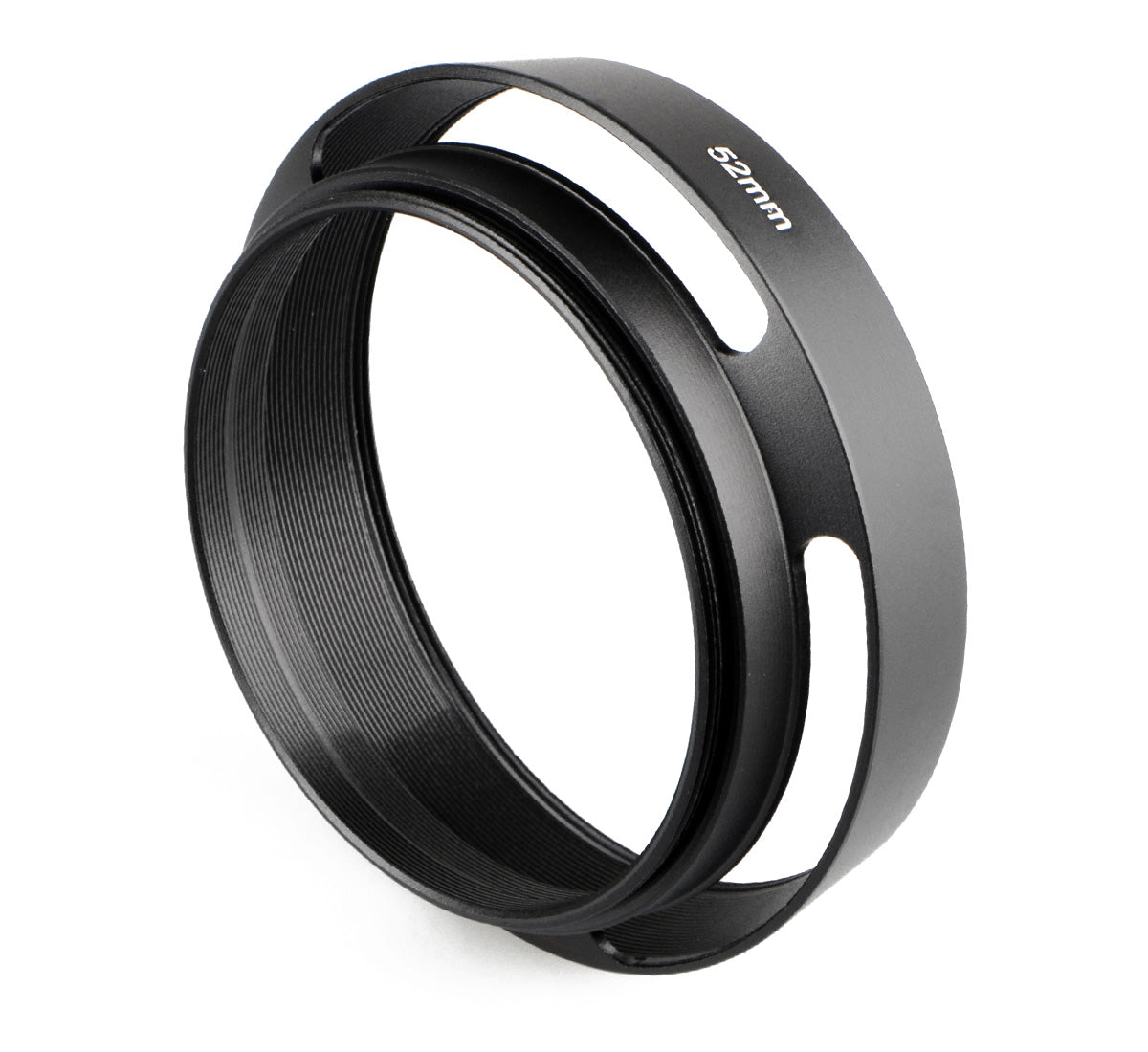 Metall Gegenlichtblende Schwarz – Hohlprofil Design – Schraubmontage