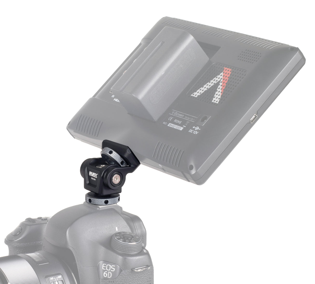 Neigbare Monitorhalterung mit Blitzschuhadapter Monitor Mount mit Cold Shoe Mount FB-02A