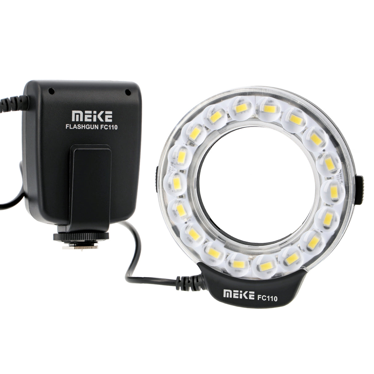 Makro Ringblitz Ringleuchte für Olympus Panasonic DSLR SLR Kameras FC-110 Blitz & Dauerlicht auch für Videoaufnahmen