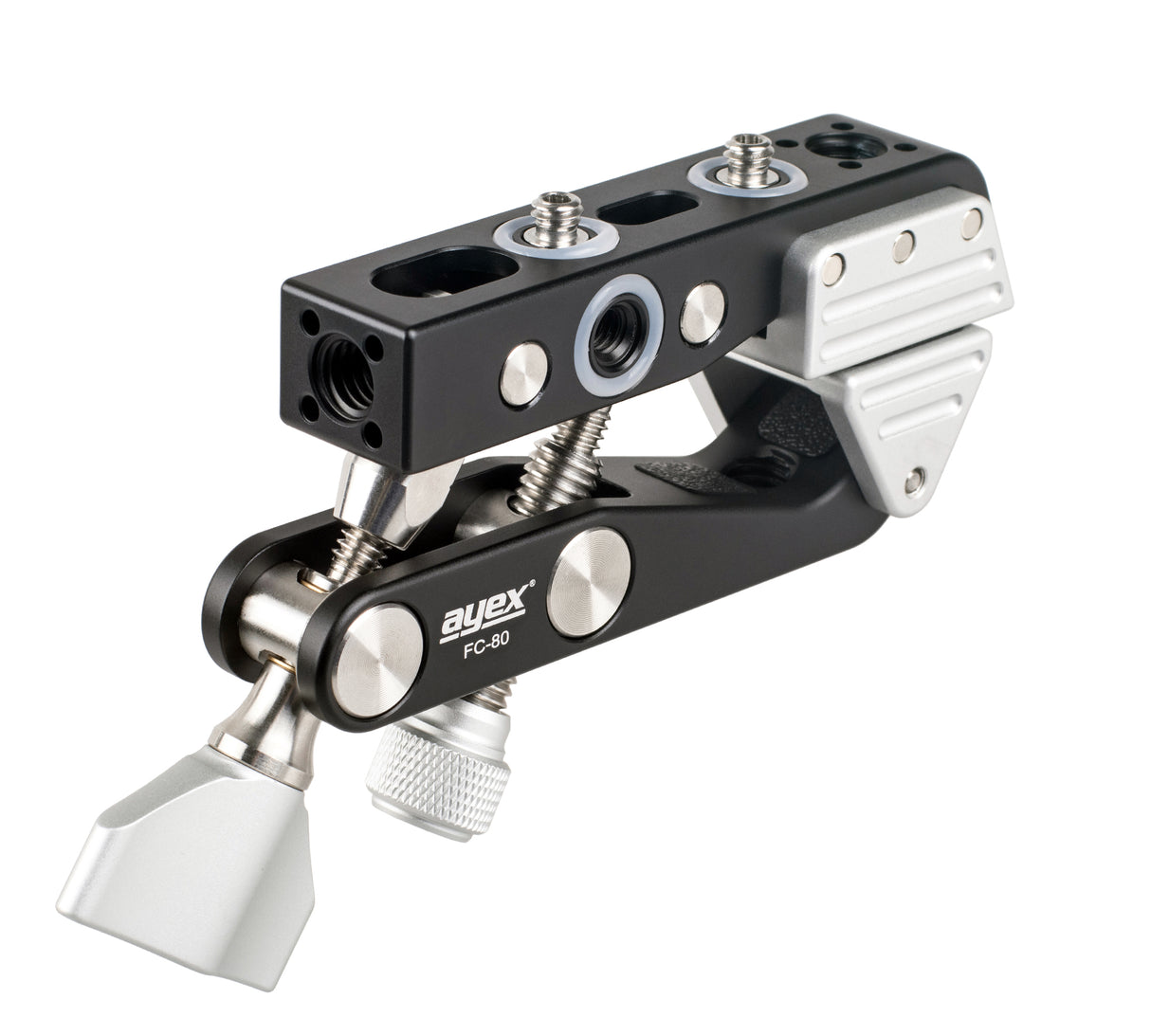 Multifunktionsklemme bis 5kg belastbar eignet sich für Kugelköpfe aller Art aus Aluminium gefertigt