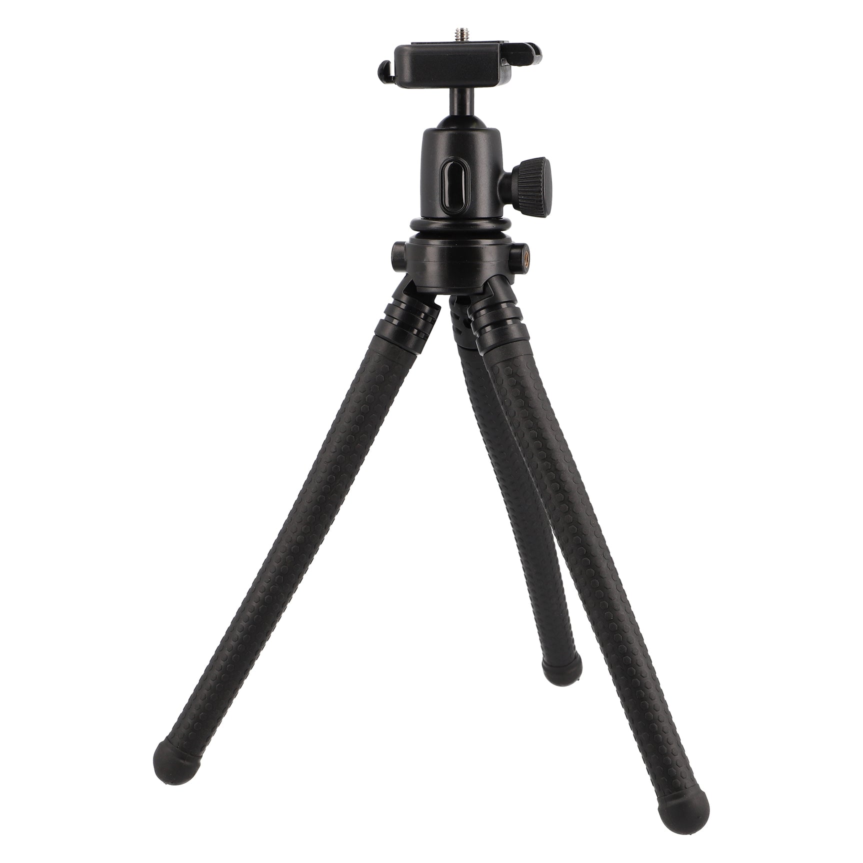 Flexibles 2-in-1 Tischstativ & Selfie-Pod mit Kugelkopf - Biegsame Beine & 1/4"-Anschlüsse