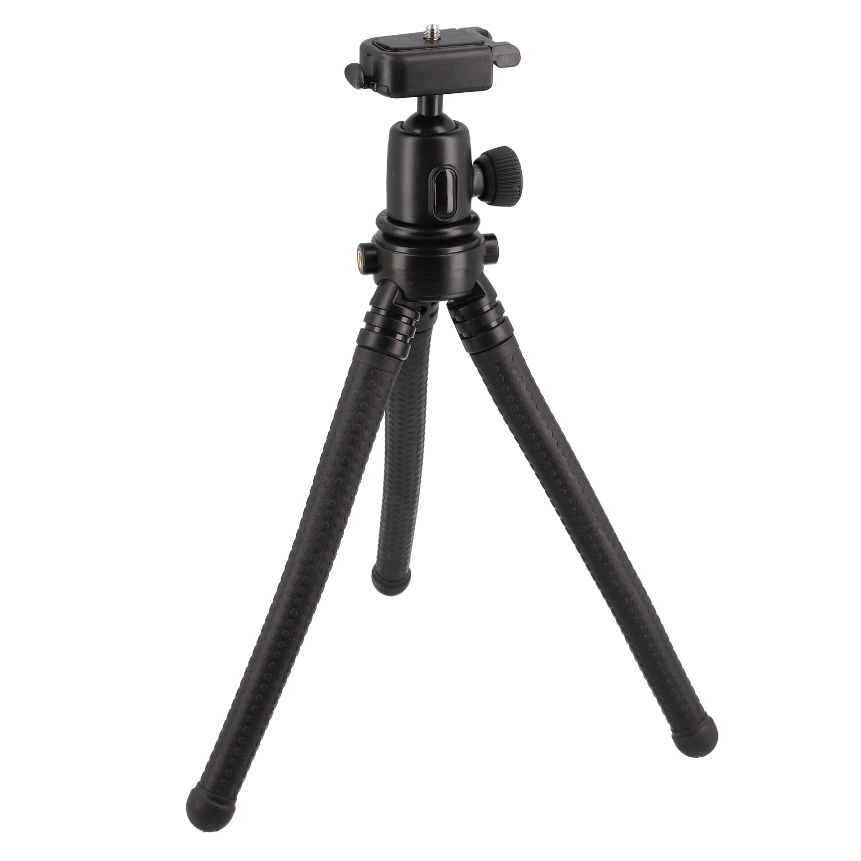 Flexibles 2-in-1 Tischstativ & Selfie-Pod mit Kugelkopf - Biegsame Beine & 1/4"-Anschlüsse