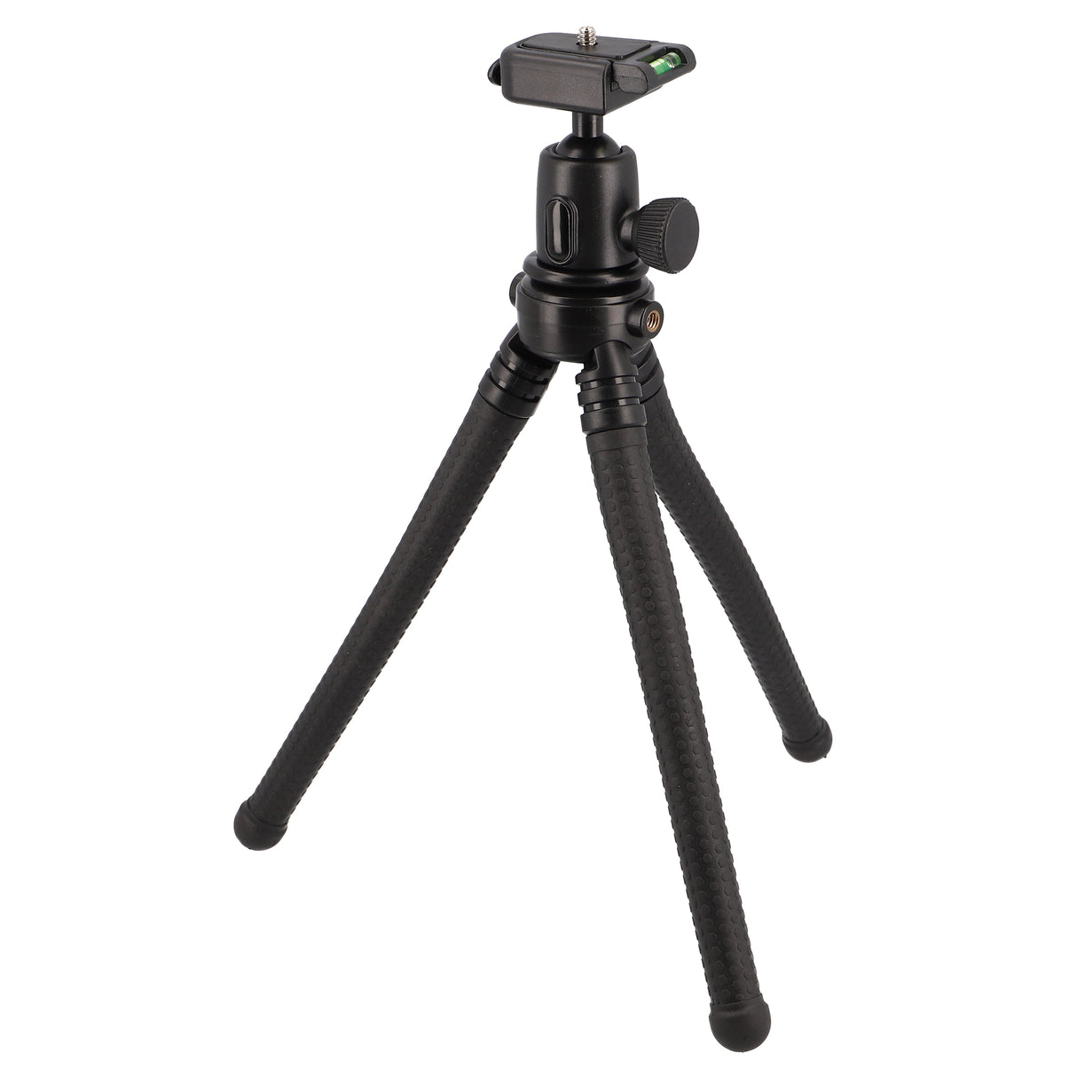 Flexibles 2-in-1 Tischstativ & Selfie-Pod mit Kugelkopf - Biegsame Beine & 1/4"-Anschlüsse