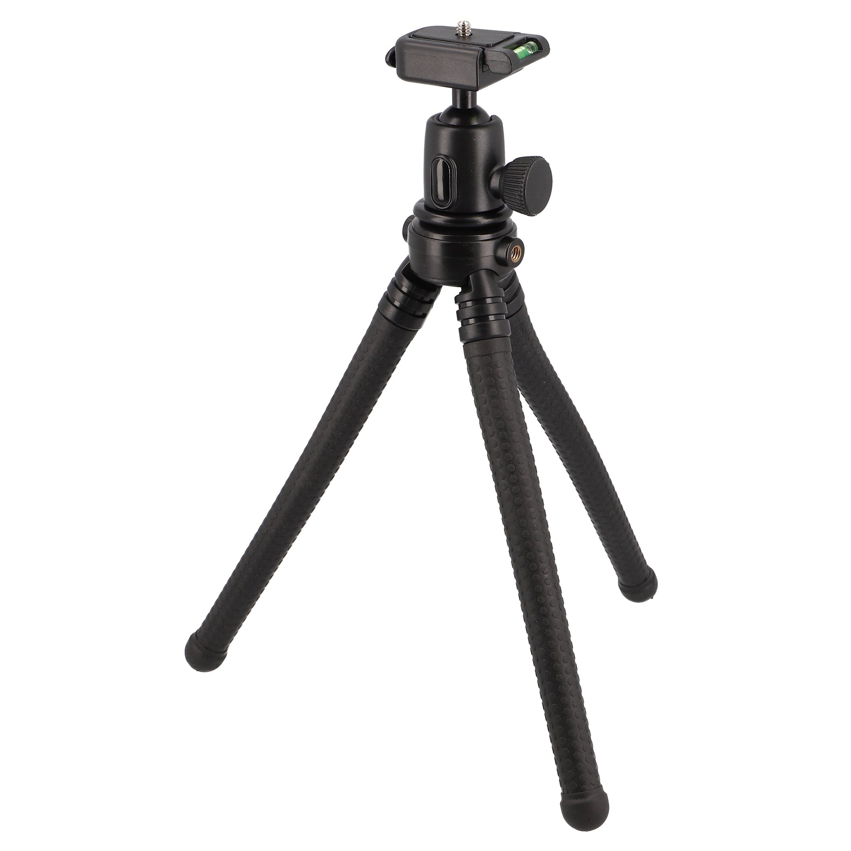 Flexibles 2-in-1 Tischstativ & Selfie-Pod mit Kugelkopf - Biegsame Beine & 1/4"-Anschlüsse