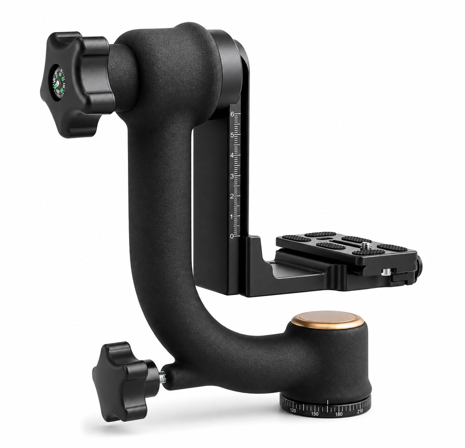 ayex Gimbal Stativkopf für Teleobjektive 360° Panorama Gimbal Head mit Schnellwechselplatte