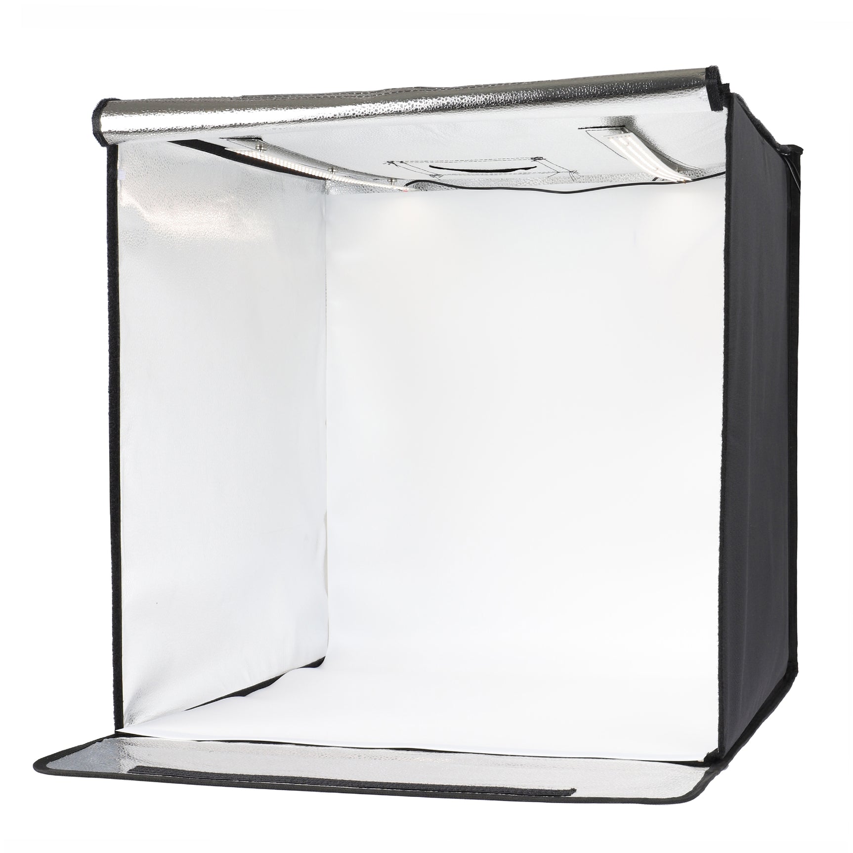 ayex Fotostudio Set Foto Box mit LED Licht und Hintergrund-Folie, optimal für Produktfotografie