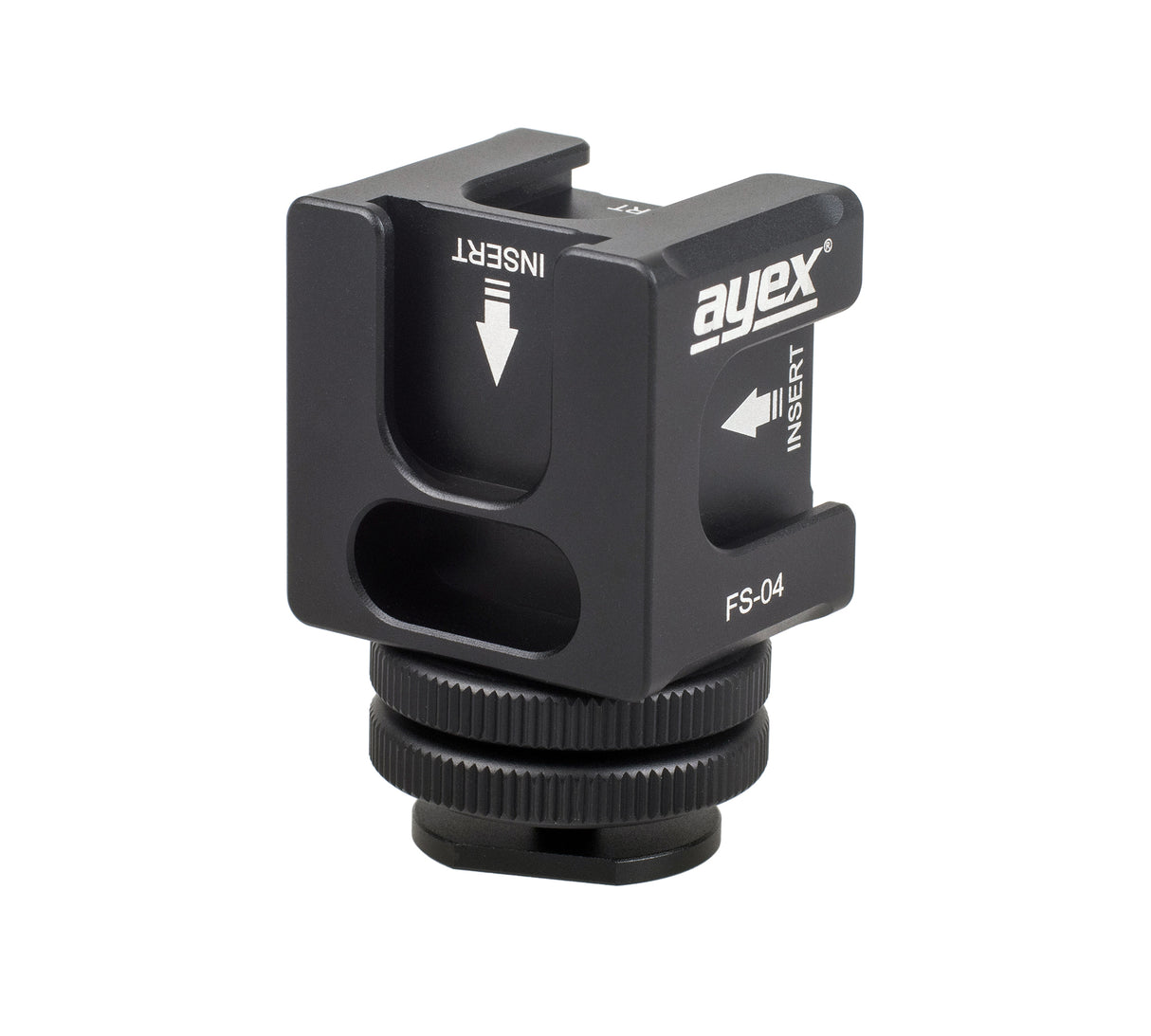 Rotierbarer Vierkopf-Multifunktions Cold-Shoe-Adapter 1/4 Zoll eingebaute Rücklaufsperre für Blitzlichte Monitore Mikrofone