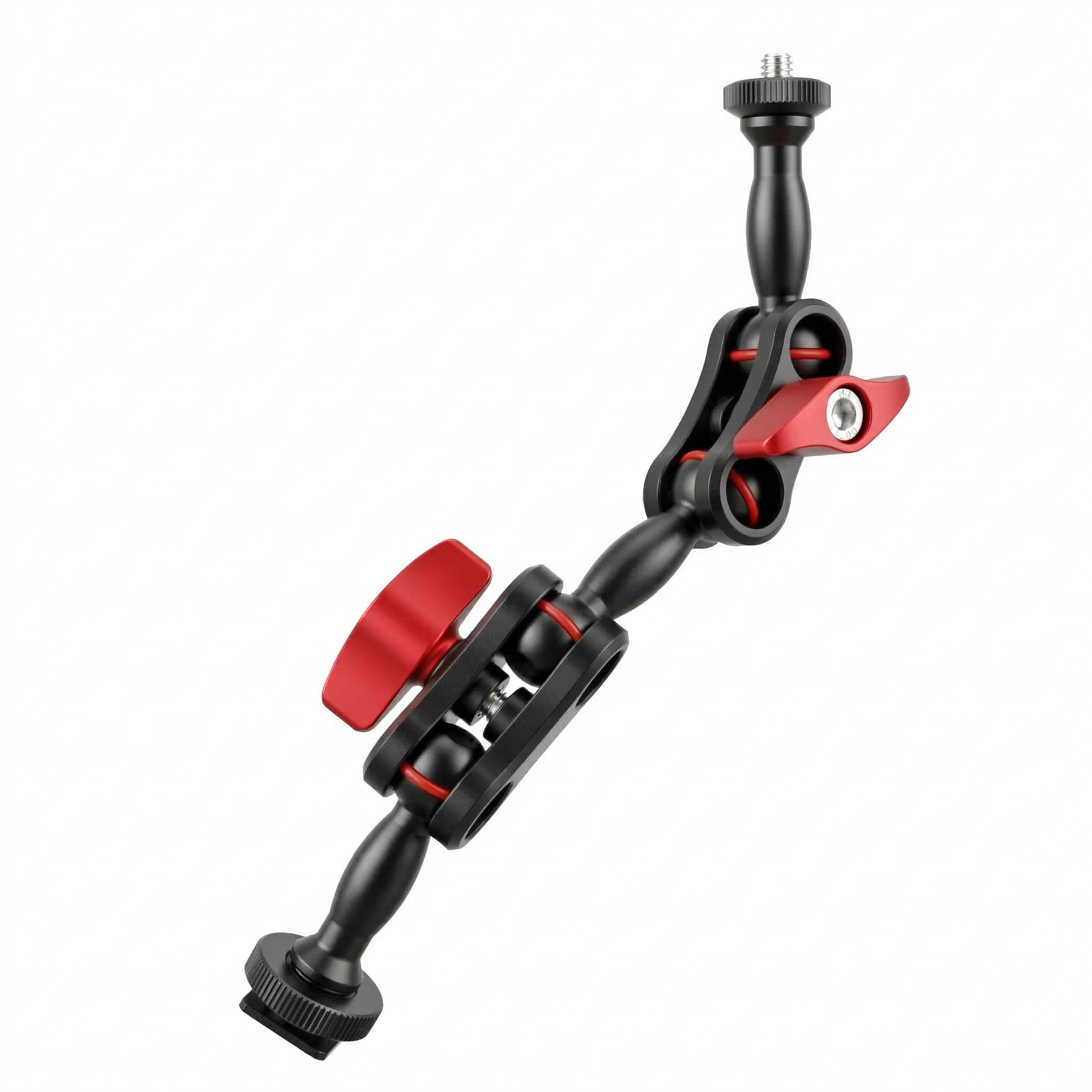 ayex Magic Arm 220mm Doppel Gelenkarm mit 1/4 Zoll Schraube verstellbarer Kamera Zubehör Arm für LED Licht, Monitor, Mikrofon