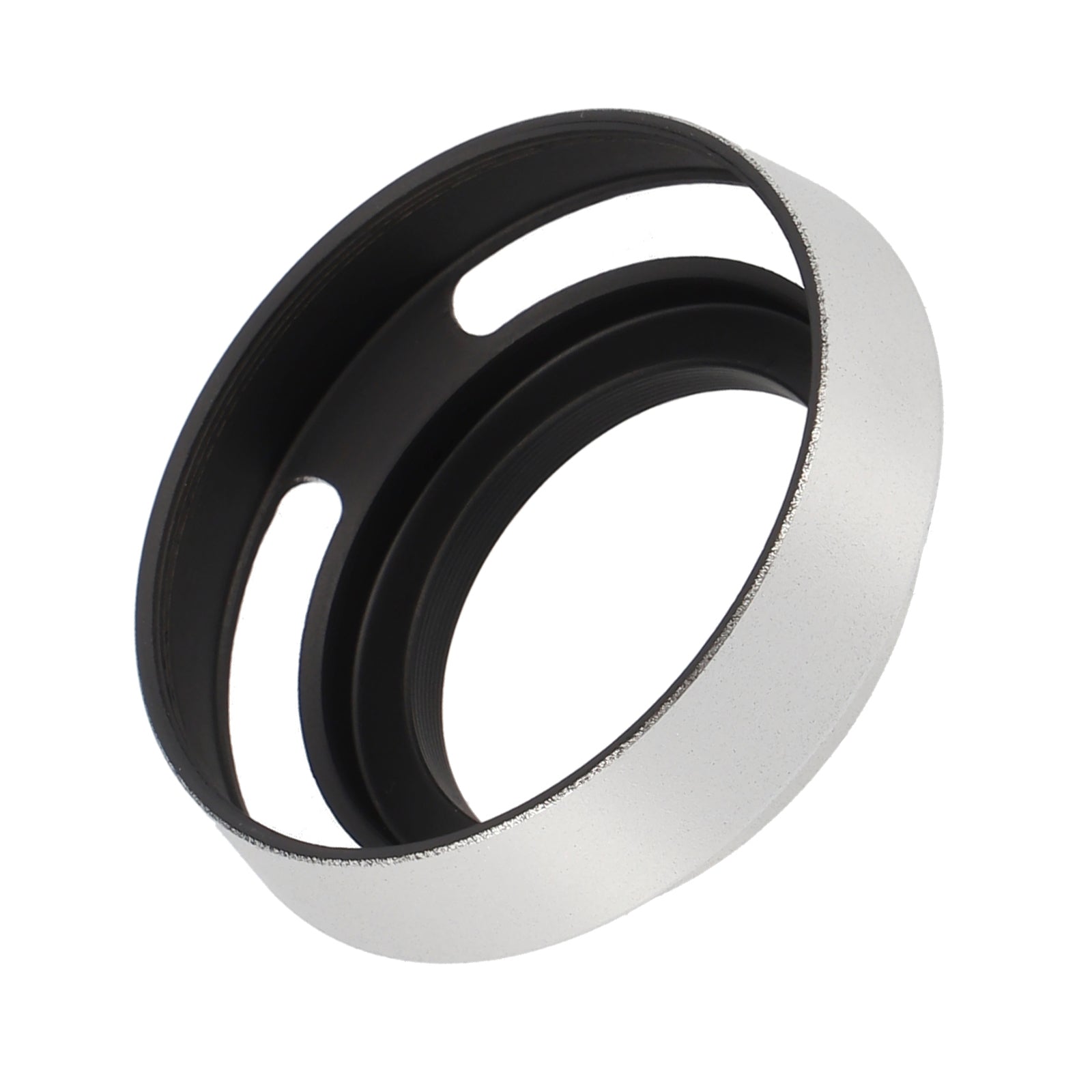 Metall Gegenlichtblende Silber – Hohlprofil Design – Schraubmontage