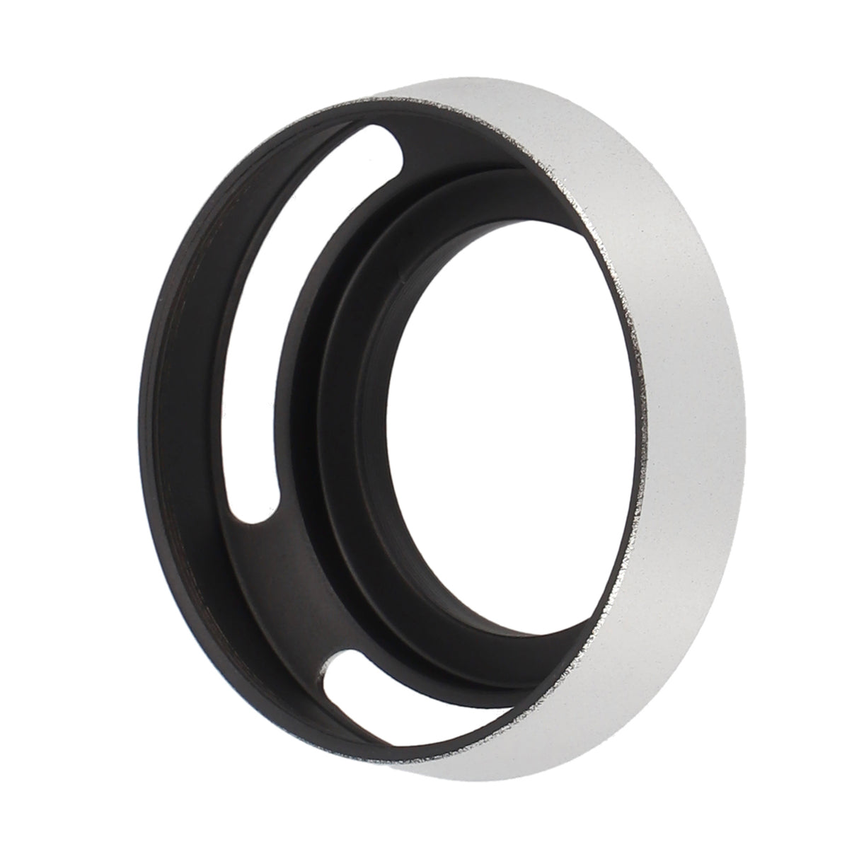 Metall Gegenlichtblende Silber – Hohlprofil Design – Schraubmontage