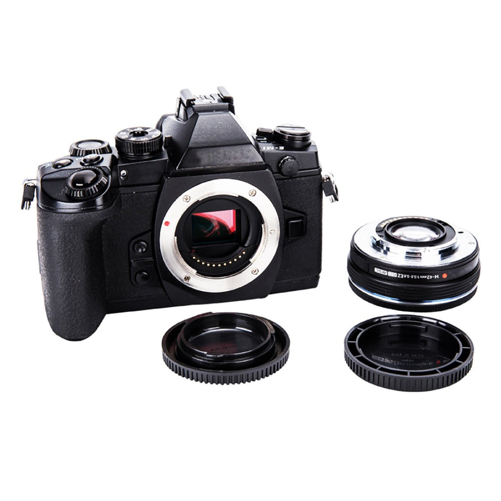 Gehäusedeckel + Objektivdeckel für Olympus Panasonic Micro Four Thirds Kameras L-R7