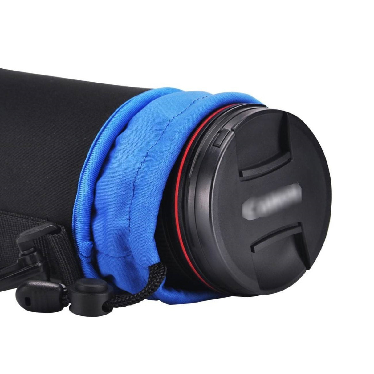 Neopren Objektivbeutel für Objektive bis 74 x 100mm mit Karabiner & Gürtelschlaufe