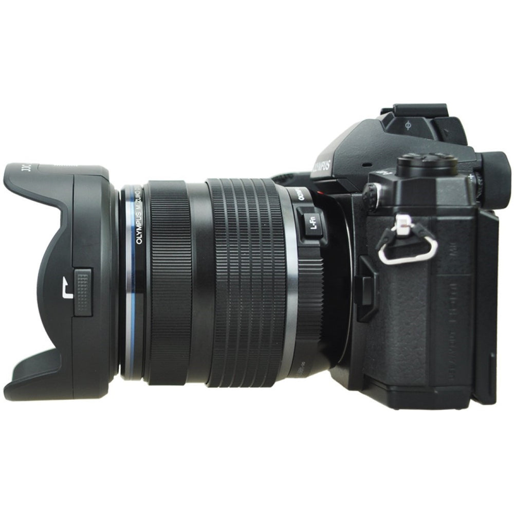 Gegenlichtblende mit Filterzugang für 12-40mm f/2.8 Ersetzt Olympus LH-66 Tulpenform