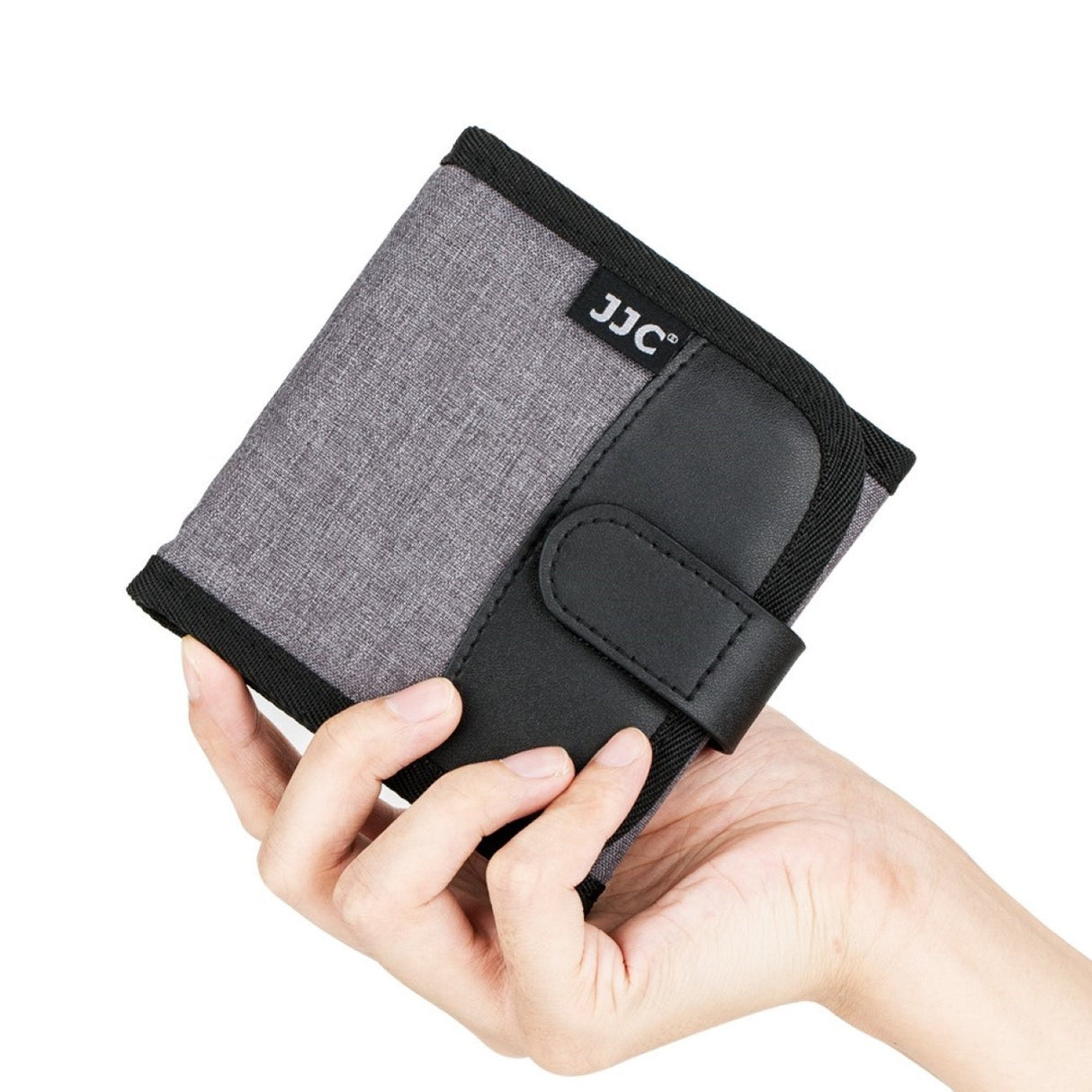 Faltbare Filtertasche für 3 Filter bis 95mm Durchmesser Grau