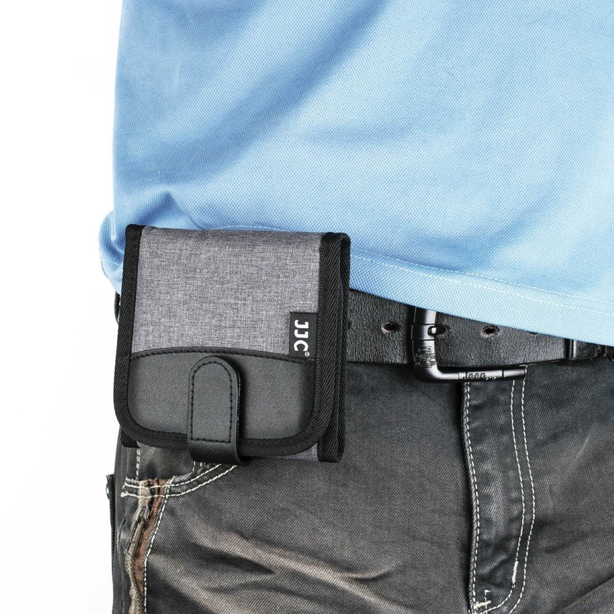 Faltbare Filtertasche für 3 Filter bis 95mm Durchmesser Grau