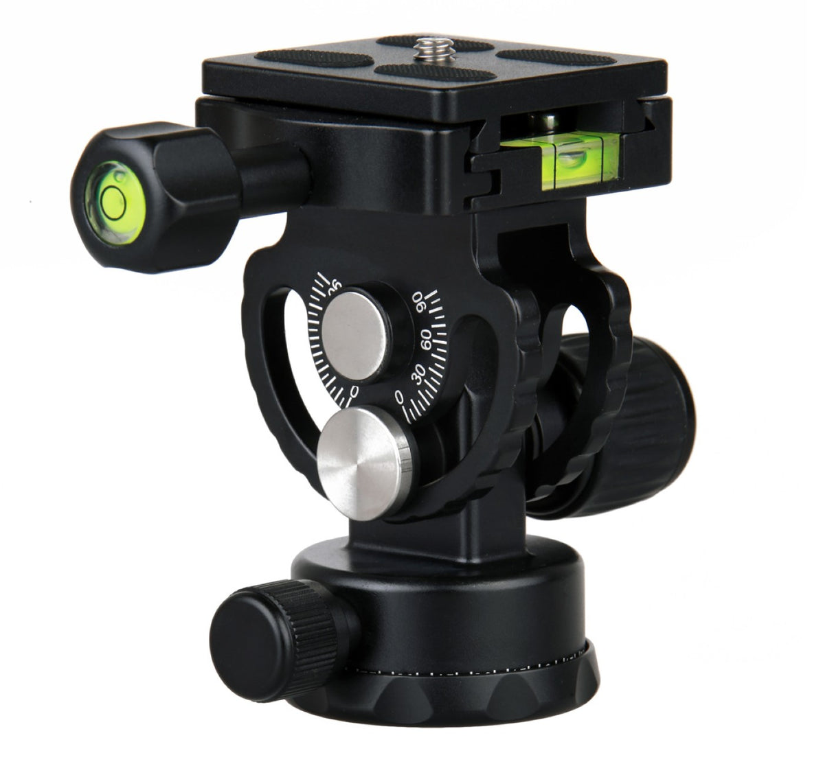 JUSINO Hochleistungs-Neigekopf für Monopods Hydraulische Federung 360° Schwenkfunktion DG-02