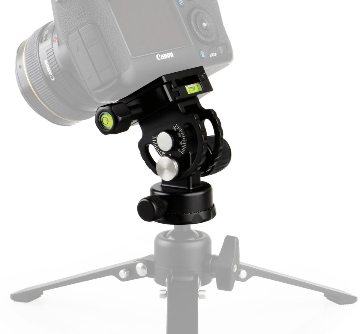 JUSINO Hochleistungs-Neigekopf für Monopods Hydraulische Federung 360° Schwenkfunktion DG-02