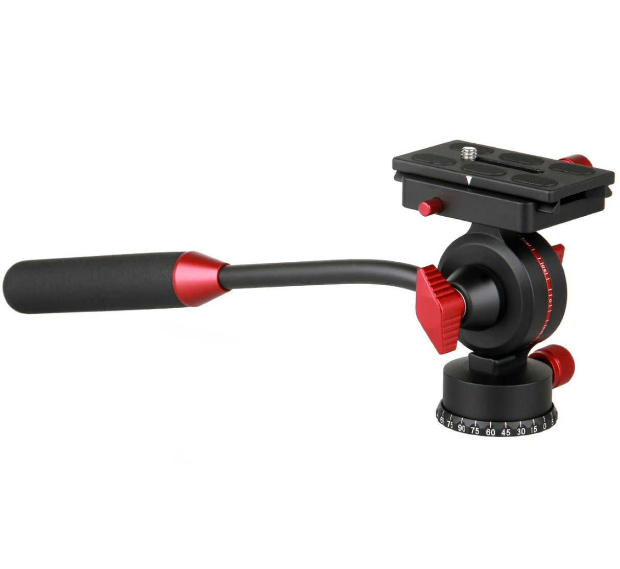 JUSINO kompakter Video-Stativkopf mit hydraulischer Dämpfung und Schnellwechselplatte DG-05