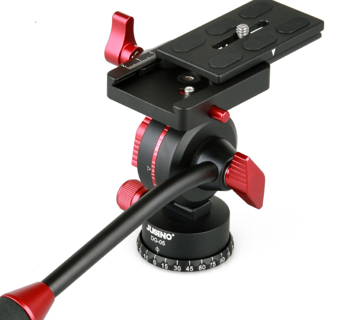JUSINO kompakter Video-Stativkopf mit hydraulischer Dämpfung und Schnellwechselplatte DG-05