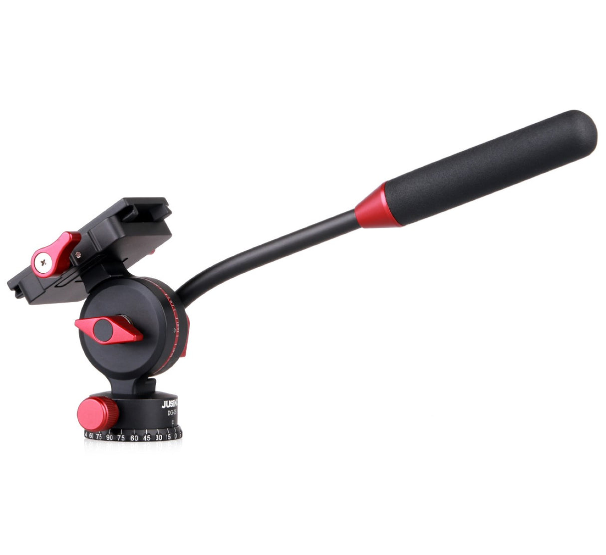 JUSINO kompakter Video-Stativkopf mit hydraulischer Dämpfung und Schnellwechselplatte DG-05
