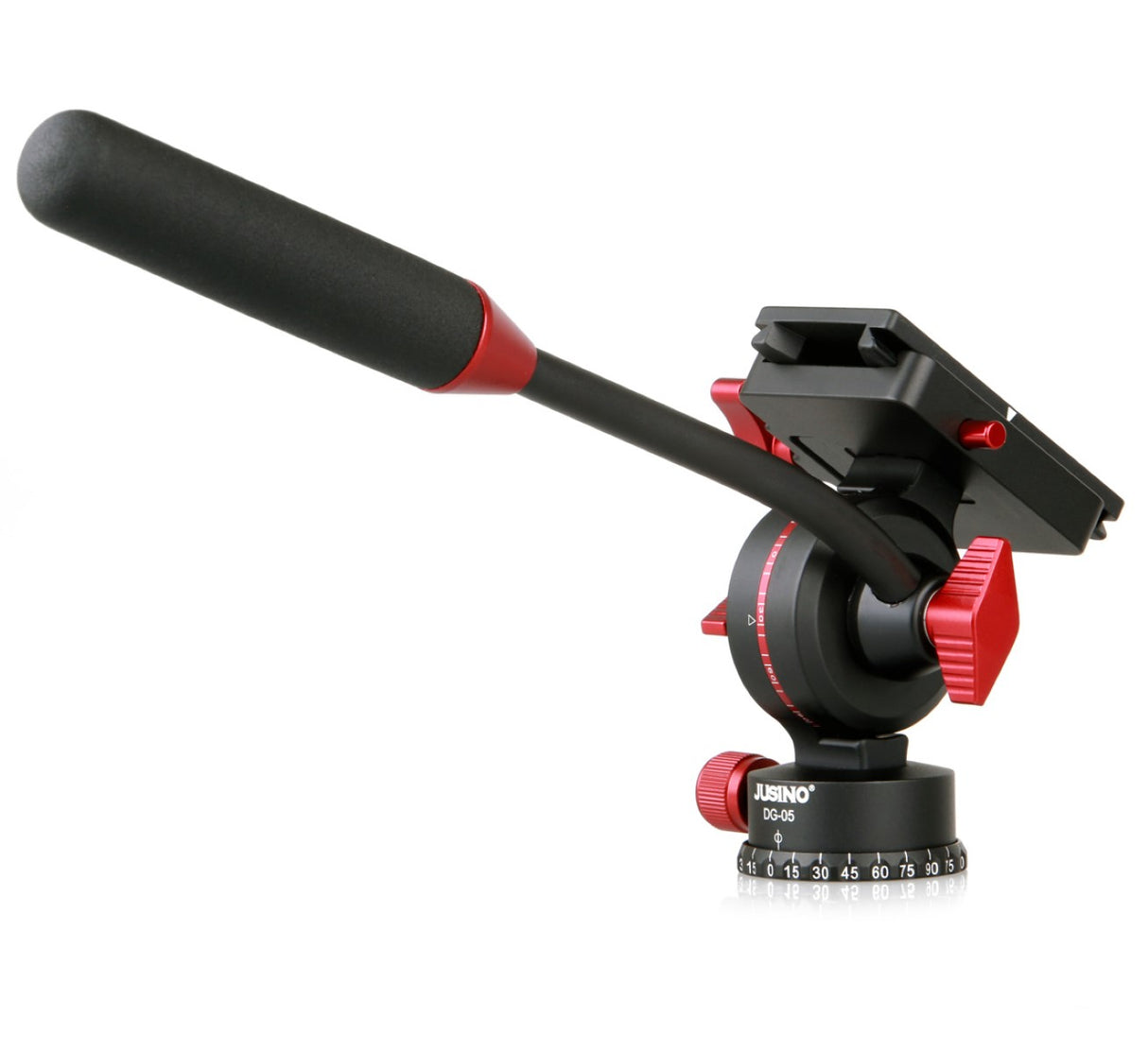 JUSINO kompakter Video-Stativkopf mit hydraulischer Dämpfung und Schnellwechselplatte DG-05