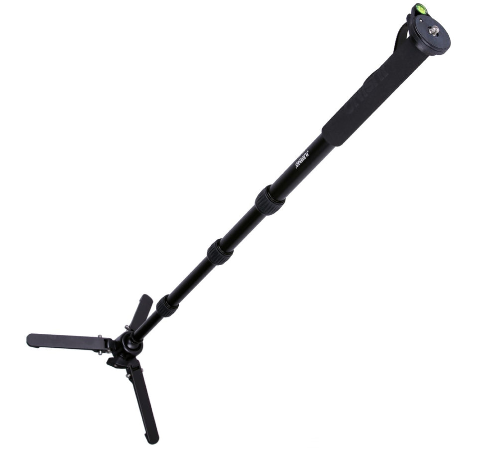 JUSINO Alu Monopod abnehmbarer Fuß Tischstativ Schnelldrehverschlüsse bis 153cm 6kg