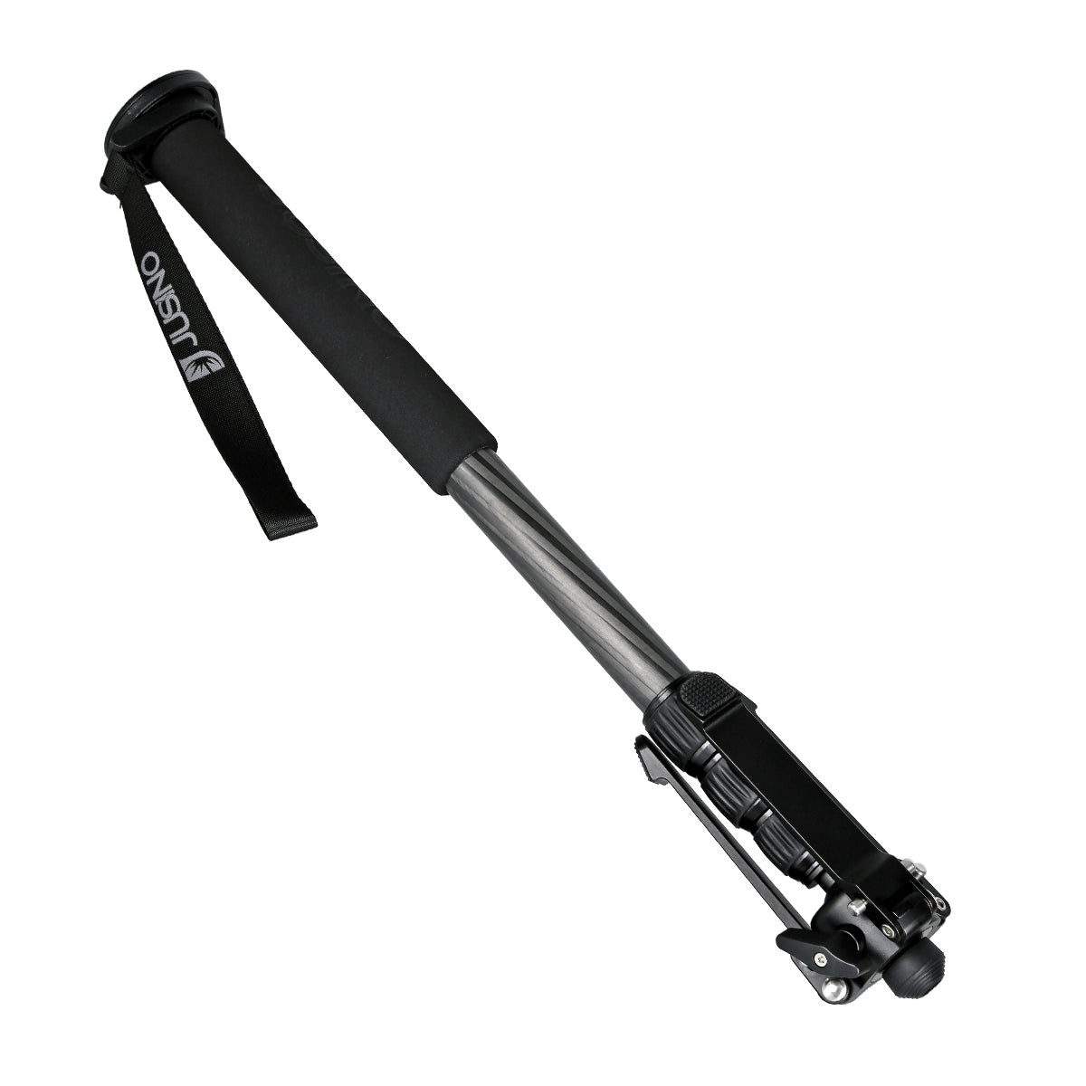JUSINO Karbon Monopod mit abnehmbarem Fuß/Tischstativ Schnelldrehverschlüsse bis 153cm/6kg VM-254C