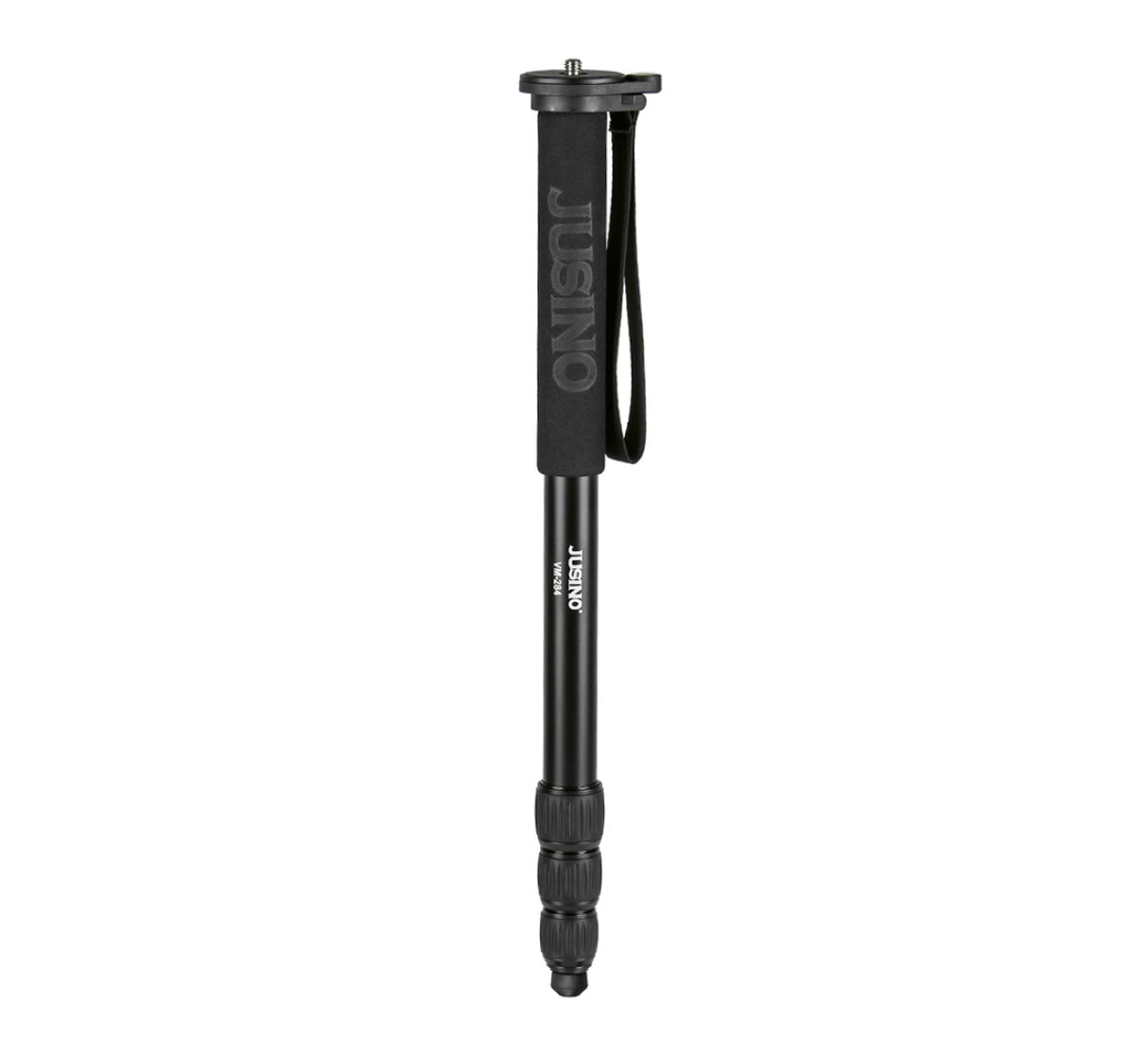 JUSINO Aluminium-Monopod mit abnehmbarem Fuß Tischstativ Schnelldrehverschlüsse bis 164cm 10kg VM-284