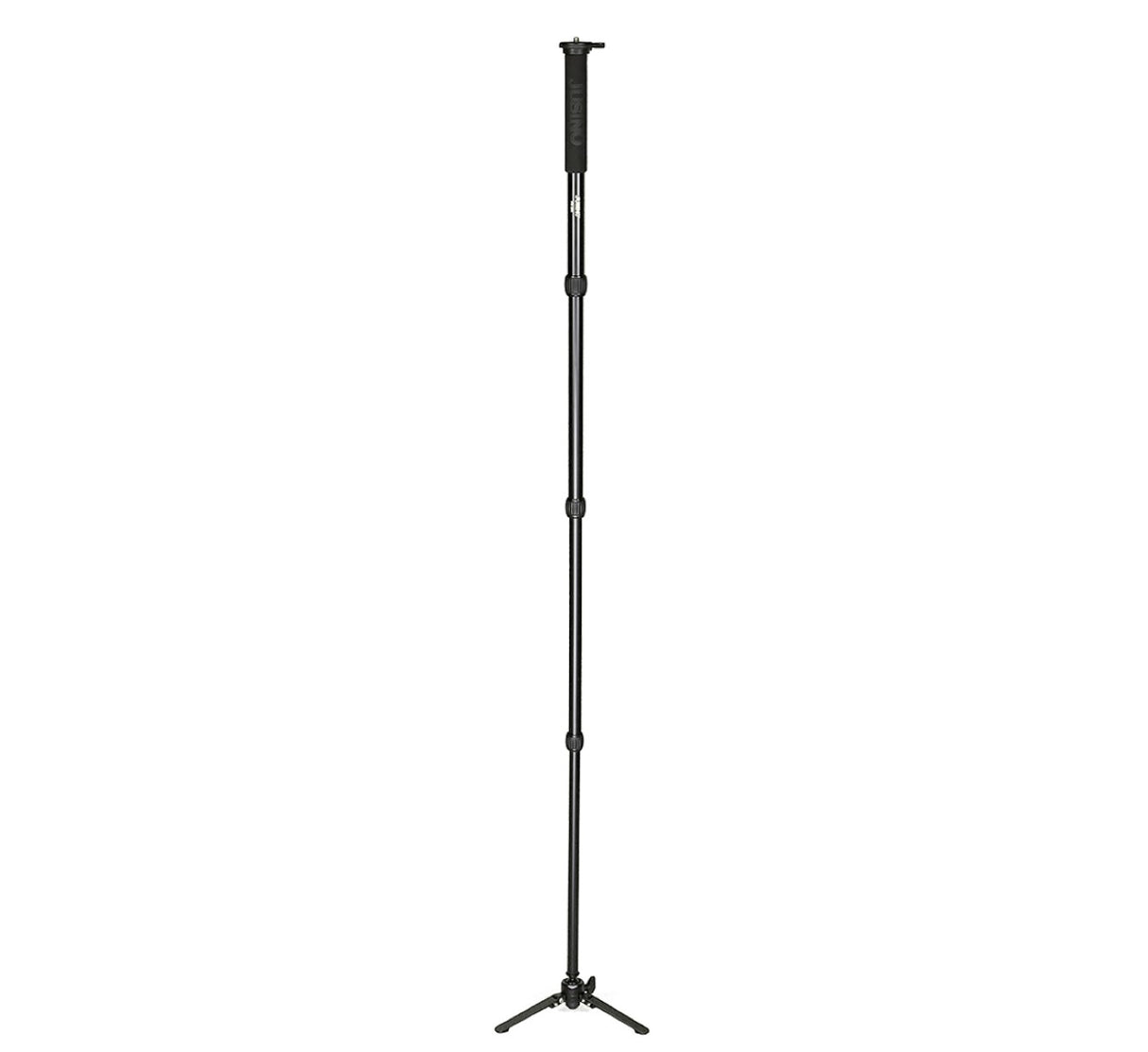 JUSINO Aluminium-Monopod mit abnehmbarem Fuß Tischstativ Schnelldrehverschlüsse bis 164cm 10kg VM-284