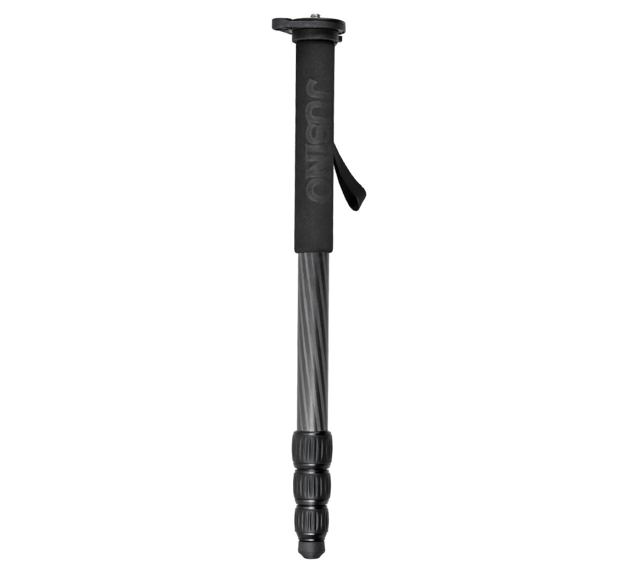 JUSINO Karbon Monopod Standspinne Tischstativ-Funktion bis 164cm 10kg Schnellspann-Clips VM-284C