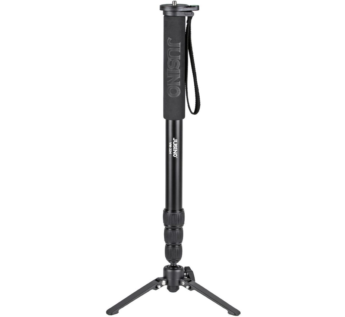 JUSINO Monopod mit abnehmbarem Fuß Tischstativ Schnelldrehverschlüsse bis 170cm 12kg VM-324