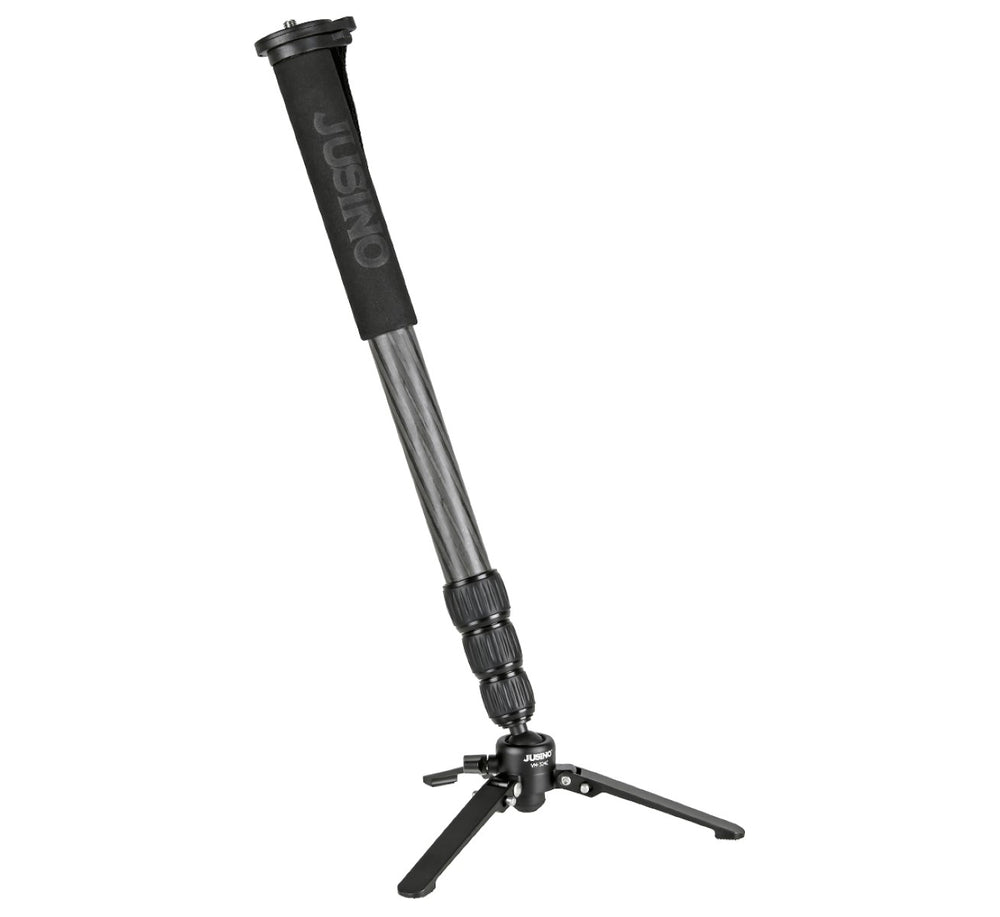 JUSINO Karbon Monopod mit abnehmbarem Fuß Tischstativ Schnelldrehverschlüsse bis 170cm 12kg VM-324C