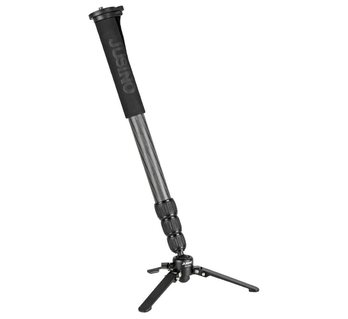 JUSINO Karbon Monopod mit abnehmbarem Fuß Tischstativ Schnelldrehverschlüsse bis 170cm 12kg VM-324C