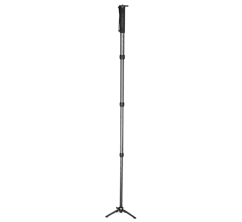 JUSINO Karbon Monopod mit abnehmbarem Fuß Tischstativ Schnelldrehverschlüsse bis 170cm 12kg VM-324C