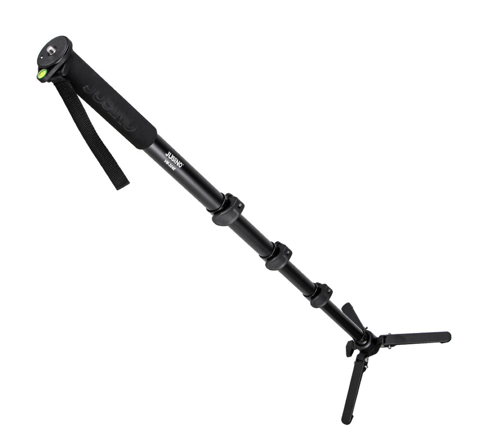 JUSINO Monopod mit abnehmbarem Fuß Tischstativ Schnellspann-Clips bis 170cm 12kg VM-324E