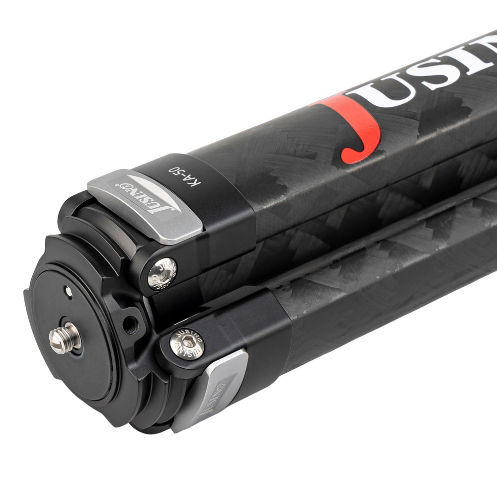 JUSINO Karbon Profi-Videostativ Tripod bis 130cm 18kg belastbar Transporttasche KA-50