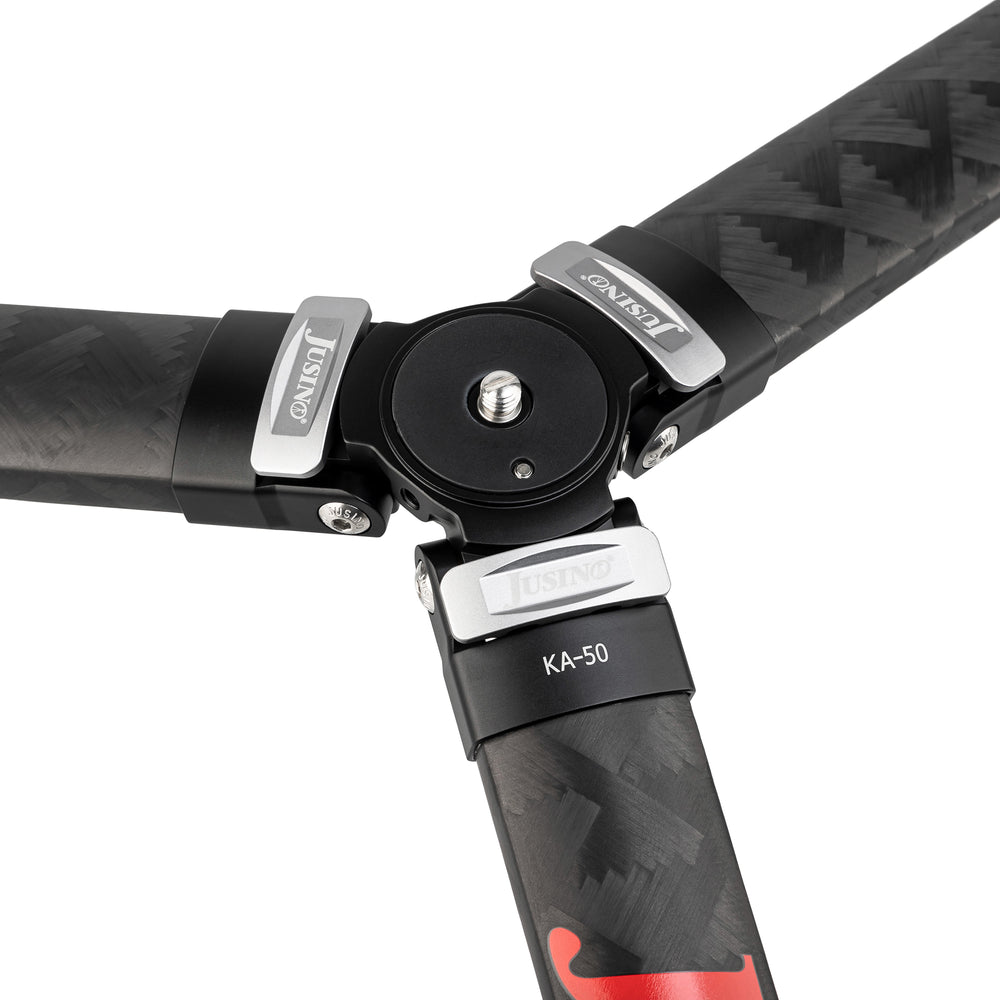 JUSINO Karbon Profi-Videostativ Tripod bis 130cm 18kg belastbar Transporttasche KA-50