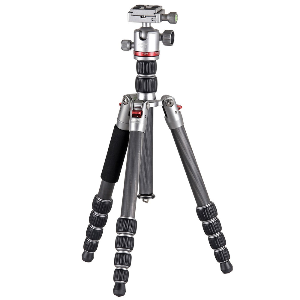 JUSINO Karbon Stativ leicht kompakt Monopod-Funktion bis 130,5cm 5kg + Kugelkopf TK-225 SC GT-30