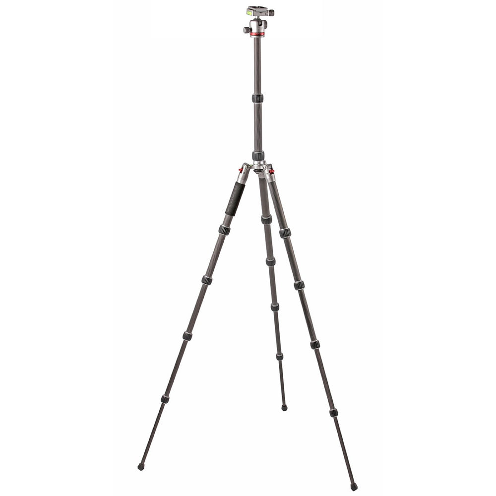 JUSINO Karbon Stativ leicht kompakt Monopod-Funktion bis 130,5cm 5kg + Kugelkopf TK-225 SC GT-30