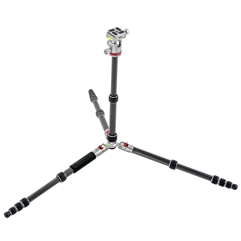 JUSINO Karbon Stativ leicht kompakt Monopod-Funktion bis 130,5cm 5kg + Kugelkopf TK-225 SC GT-30