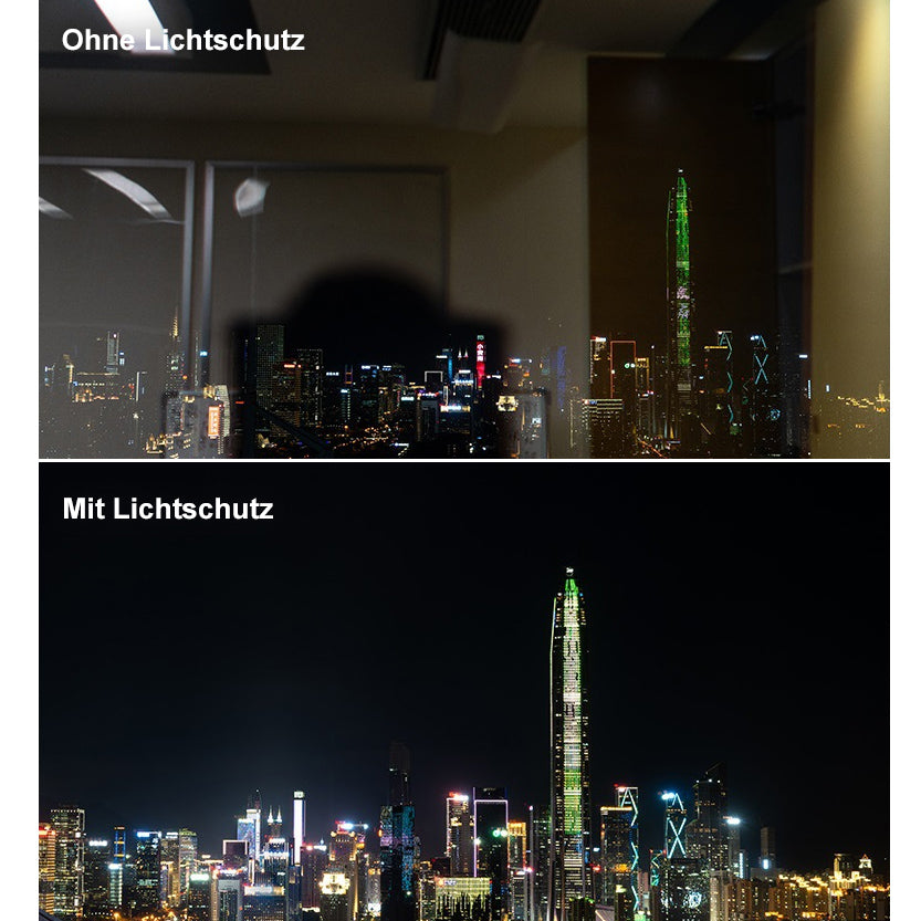 Anti-Reflex Fenster-Lichtschutz aus Silikon für Kameraobjektive – Reflexionsfreie Glasfotografie