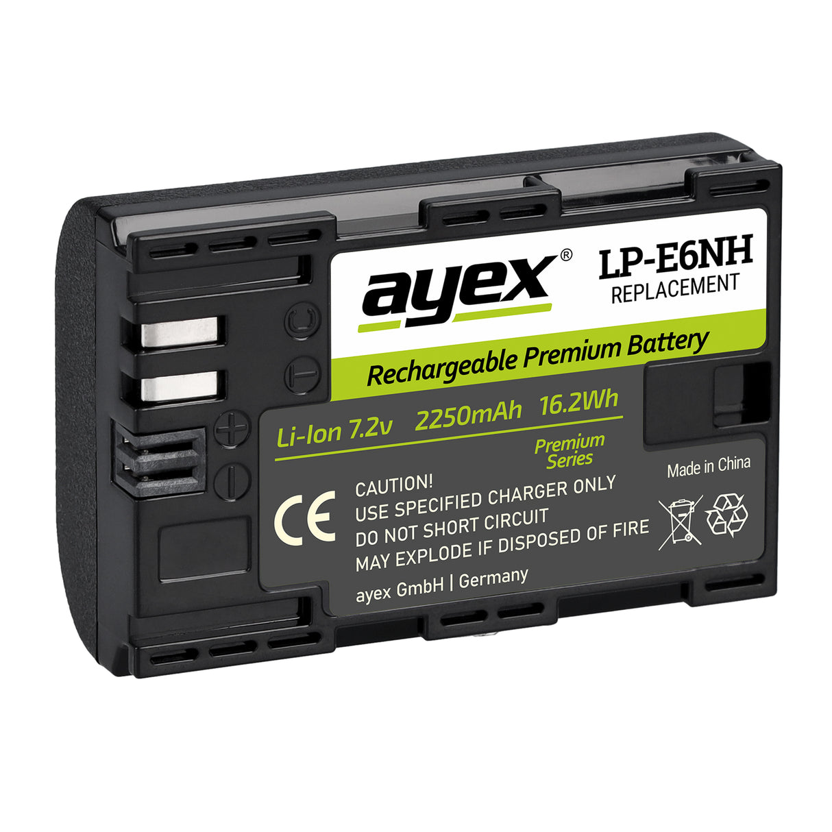 LP-E6NH Akku für Canon Kameras wie EOS R 5D Mark IV 6D Mark II 7D Mark II 90D 80D 70D 2250mAh