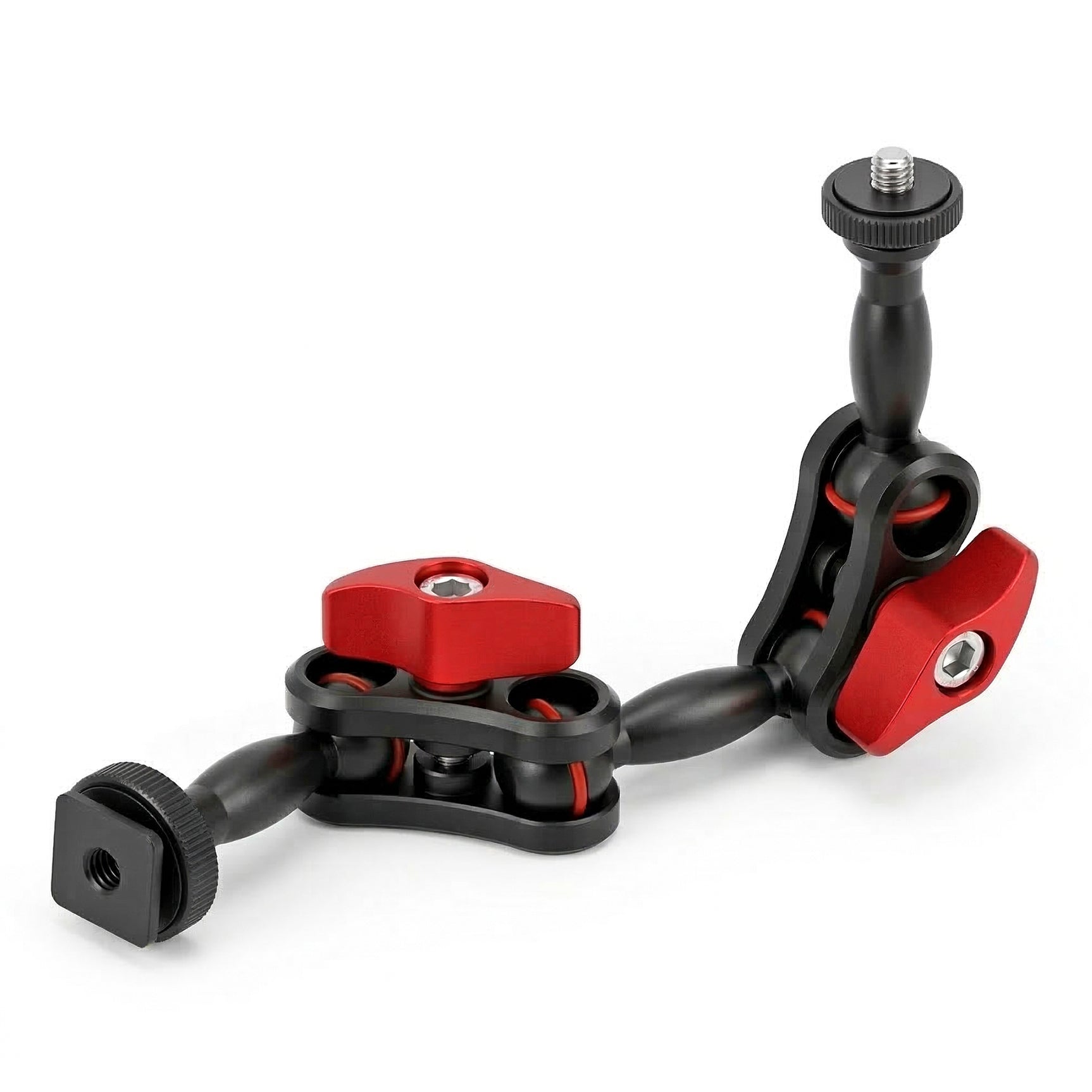 ayex Magic Arm 220mm Doppel Gelenkarm mit 1/4 Zoll Schraube verstellbarer Kamera Zubehör Arm für LED Licht, Monitor, Mikrofon