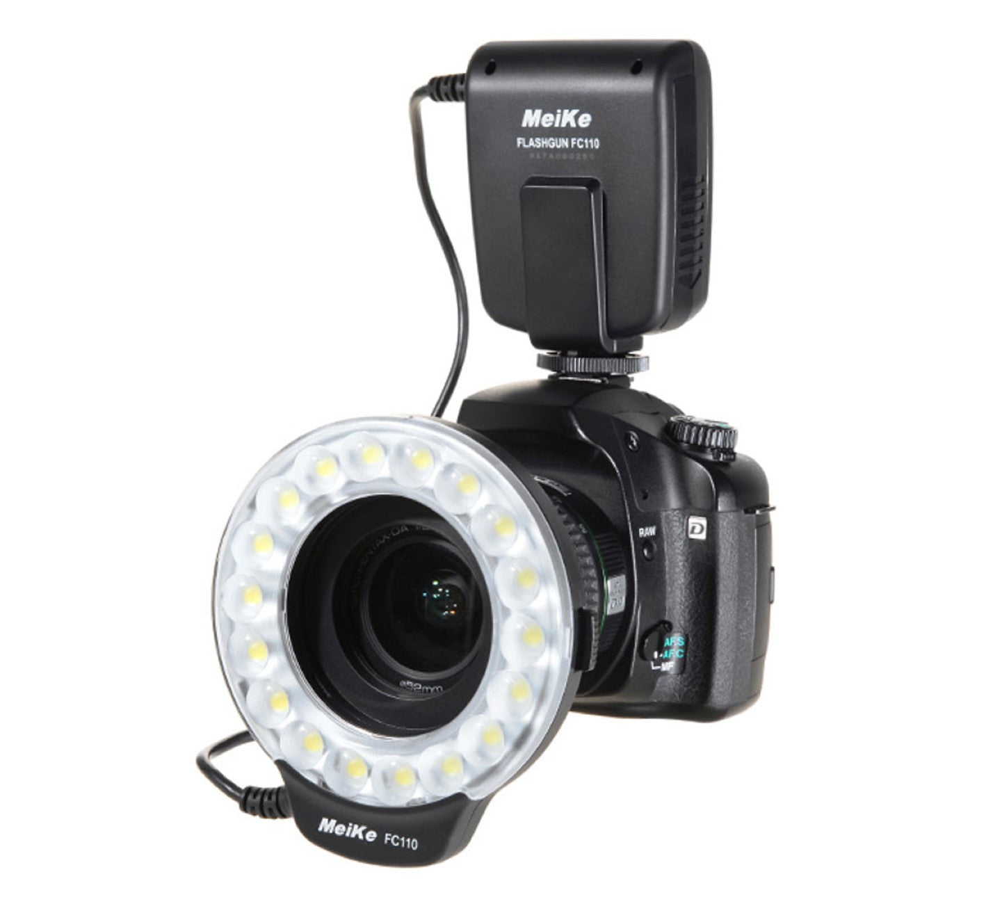 Makro Ringblitz Ringleuchte für Olympus Panasonic DSLR SLR Kameras FC-110 Blitz & Dauerlicht auch für Videoaufnahmen