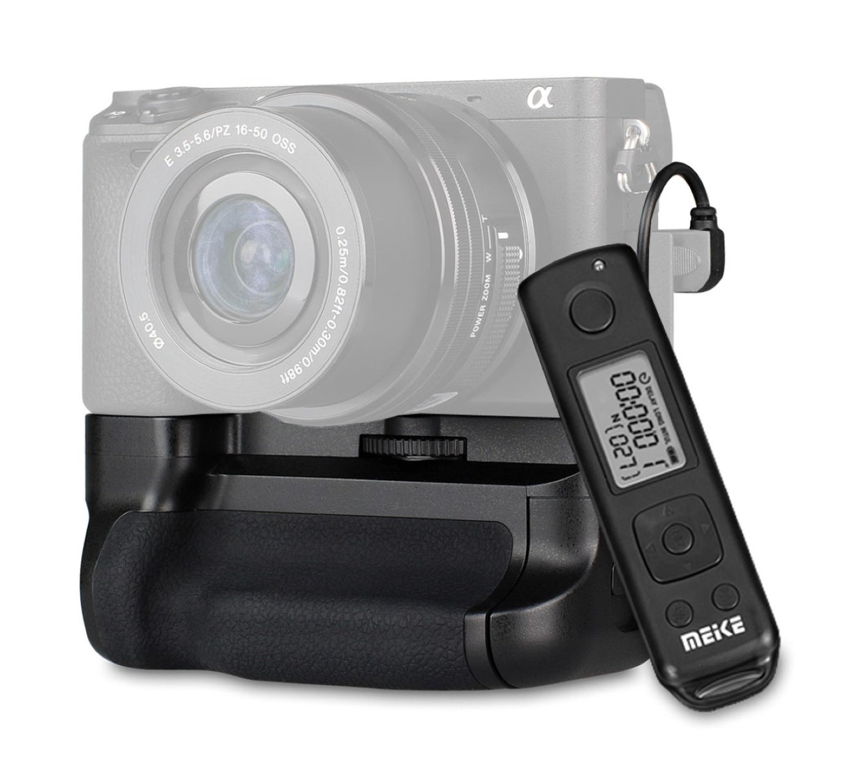 Meike Batteriegriff für Sony Alpha A6300 und A6000 mit Timer-Fernbedienung MK-A6300 Pro
