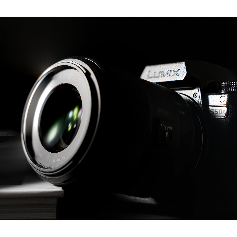 Meike 55mm F1.8 AF Pro STM Autofokus Vollformat Objektiv Portrait kompatibel mit Panasonic L Mount