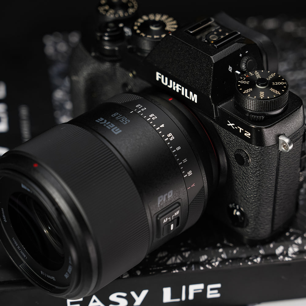 Meike 55mm F1.8 AF Pro STM Autofokus Vollformat Objektiv Portrait kompatibel mit Fujifilm X Mount