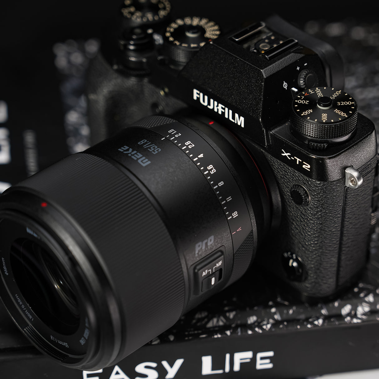 Meike 55mm F1.8 AF Pro STM Autofokus Vollformat Objektiv Portrait kompatibel mit Fujifilm X Mount